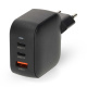 Nedis Wandladegerät 70 W 2x USB-C 1x USB-A, schwarz Nedis Wandladegerät 70 W 2x USB-C 1x USB-A, schwarz