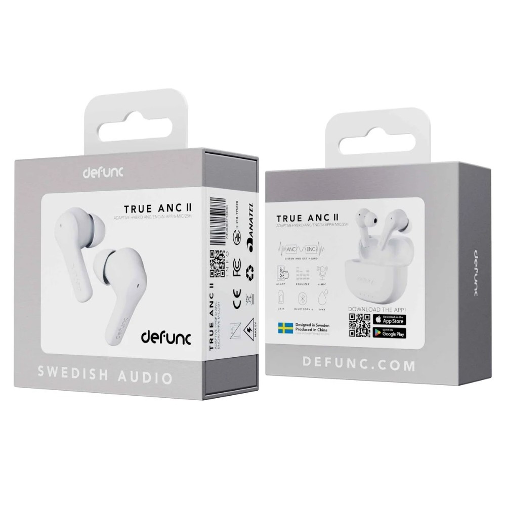 Defunc TRUE ANC II, kabellose In-Ear-Kopfhörer, weiß