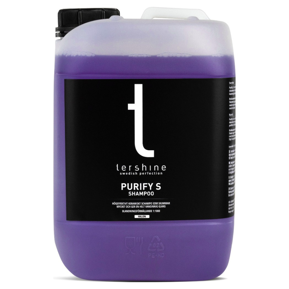Tershine Purify S - Shampoo, keramisches Shampoo, Himbeere 5 L
