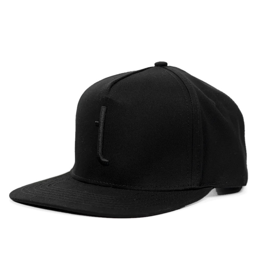 Tershine Snapback-Kappe, schwarzes Logo