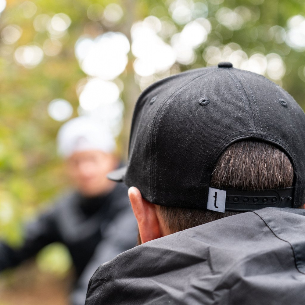 Tershine Snapback-Kappe, schwarzes Logo