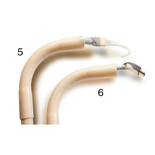 Supra HDMI Install Kit MET-B / BRAID, abgewinkelte Abdeckung und Kabelstrumpf