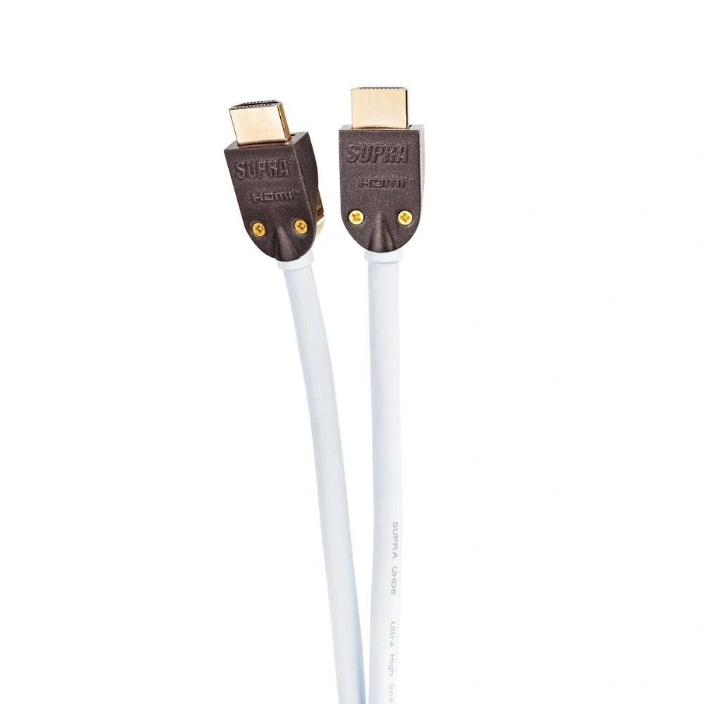 Supra HDMI 2.1 UHD8K HDMI-Kabel mit Unterstützung für 8K HDR, weiß