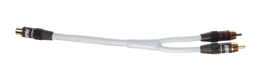 SUPRA Y-Link Adapter F-M 25 cm, 1 Buchse auf 2 Stecker