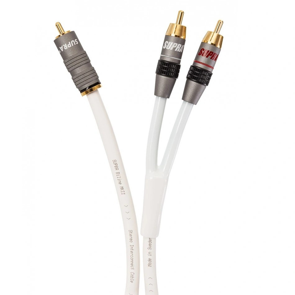 Supra Y-Link Subwooferkabel 2RCA-1RCA, weiß