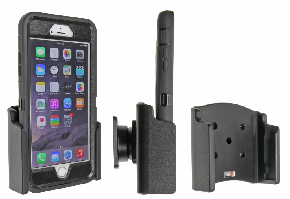 Brodit Passivhalterung mit Kugelgelenk, Apple iPhone 6 Plus/6S Plus/7 Plus/8 Plus