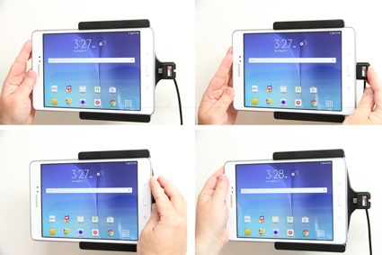 Brodit Aktiver Halter mit Zigarettenanzünderanschluss, Samsung Galaxy Tab A 8.0 (2015) SM-T350