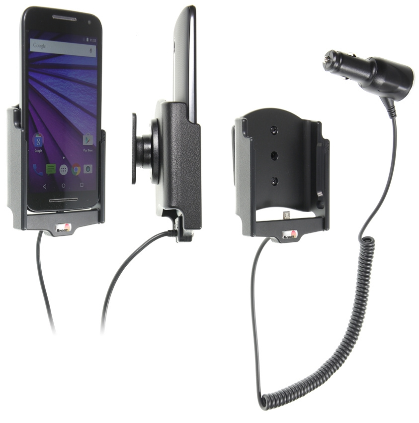 Brodit Aktiver Halter mit Zigarettenanzünderanschluss, Motorola Moto G (3rd Gen)