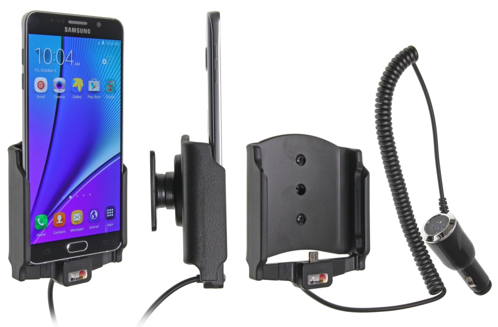Brodit Aktiver Halter mit Zigarettenanzünderanschluss, Samsung Galaxy Note 5