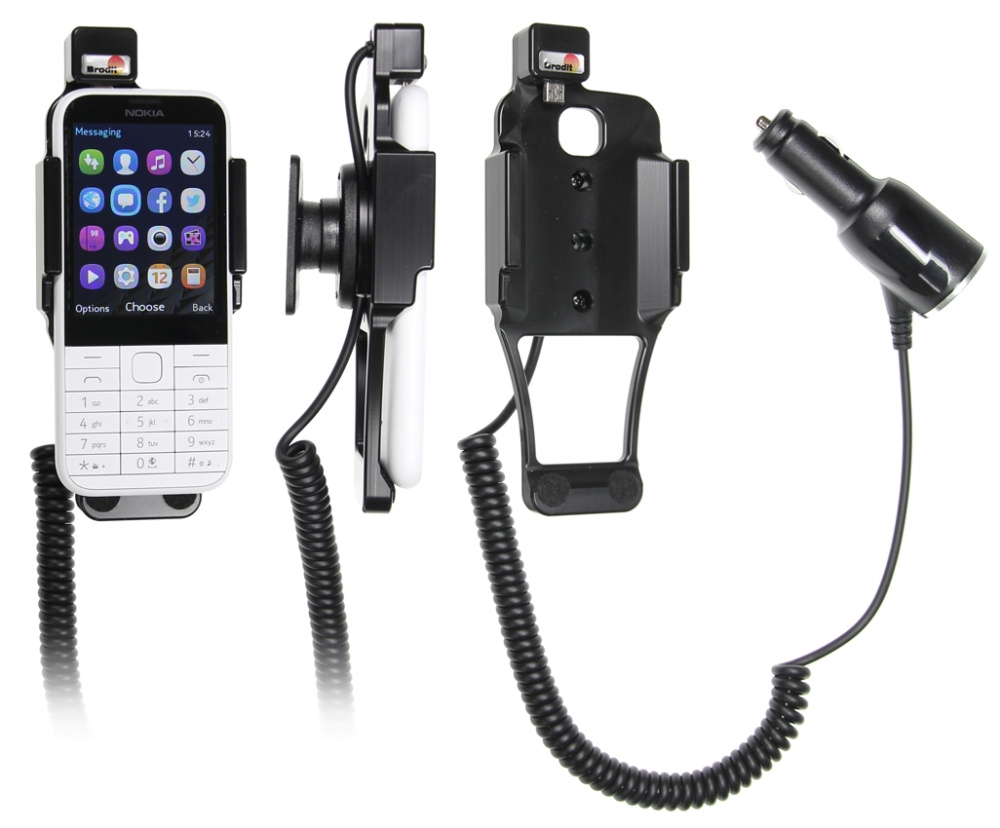 Brodit Aktiver Halter mit Zigarettenanzünderanschluss, Nokia 225
