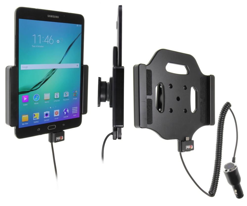 Brodit Aktiver Halter mit Zigarettenanzünderanschluss, Samsung Galaxy Tab S2 8.0 SM-T713 /SM-T719