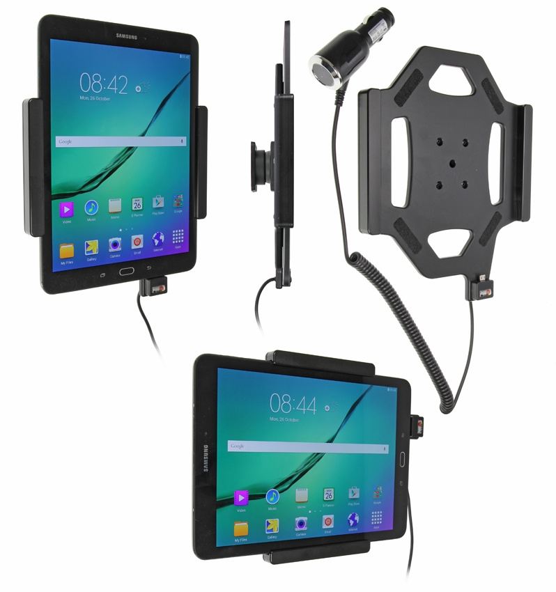 Brodit Aktiver Halter mit Zigarettenanzünderanschluss, Samsung Galaxy Tab S2 9.7 SM-T810/SM-T813/SM-T815/SM-T819