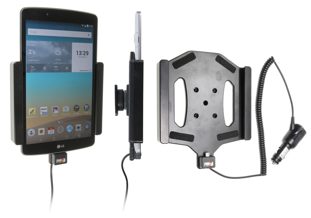 Brodit Aktiver Halter mit Zigarettenanzünderanschluss, LG G Pad F 8.0