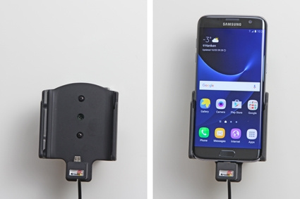 Brodit Aktivhalterung mit Zigarettenanzünderstecker, Samsung Galaxy S7 Edge