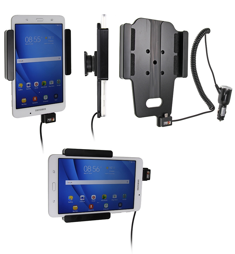 Brodit Aktivhalterung mit Zigarettenanzünderstecker, Samsung Galaxy Tab A 7.0 (2016) SM-T280/SM-T285