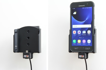 Brodit Aktivhalterung mit Zigarettenanzünderstecker, Samsung Galaxy S7 Active