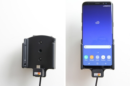 Brodit Aktivhalterung mit Zigarettenanzünderstecker, Samsung Galaxy S8