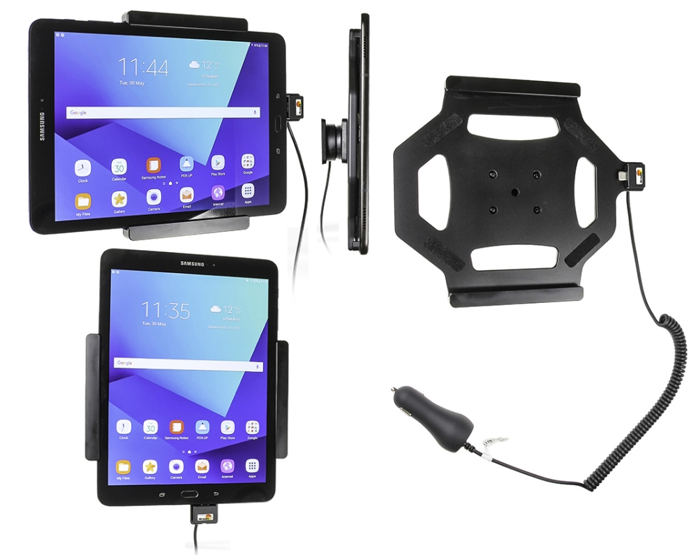 Brodit Aktivhalterung mit Zigarettenanzünderstecker, Samsung Galaxy Tab S3 9.7 SM-T820/SM-T825