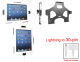 Brodit Halterung für Kabelanschluss, Apple iPad 4th Gen (A1458, A1459, A1460)/With Retina (Lightning Connector) Brodit Halterung für Kabelanschluss, Apple iPad 4th Gen (A1458, A1459, A1460)/With Retina (Lightning Connector)