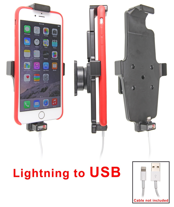 Brodit Halterung für Kabelanschluss, Apple iPhone 6 Plus/6S Plus/7 Plus/8 Plus/Xs Max