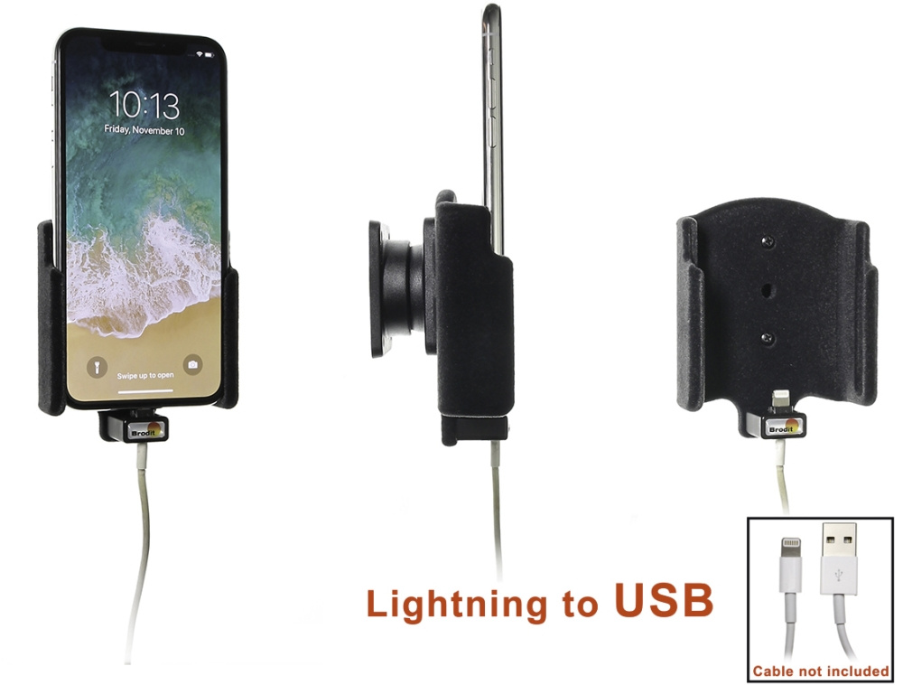 Brodit Halterung für Kabelanschluss, Apple iPhone X/Xs