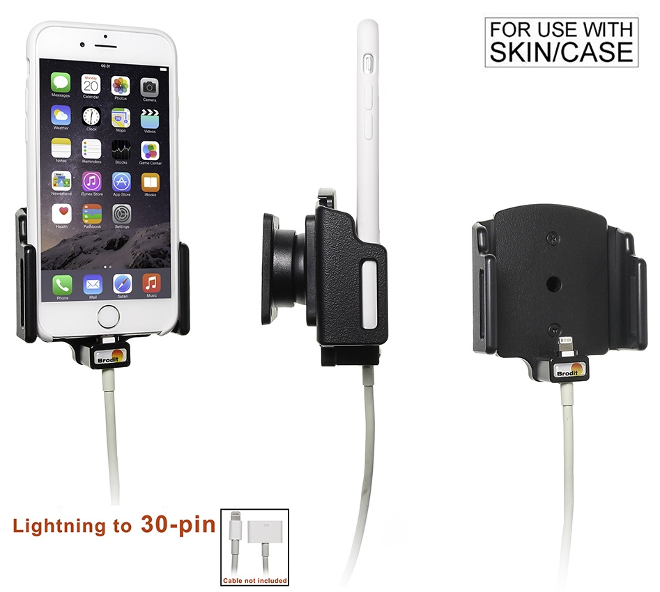 Brodit Halterung für Kabelanschluss, Apple iPhone 6/6S/7/8/SE 2nd Gen 2020/X/Xs