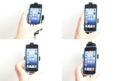 Brodit Aktivhalterung mit USB-Kabel und Zigarettenanzünder-Adapter, Apple iPhone 5/5C/5S/SE