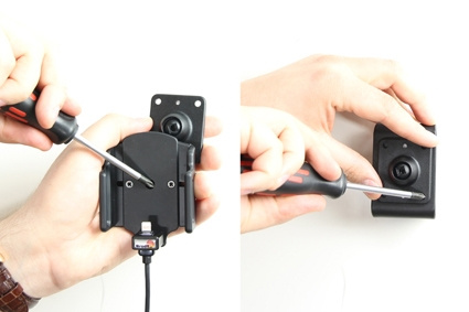 Brodit Aktivhalterung mit USB-Kabel und Zigarettenanzünder-Adapter, Apple iPhone 5/5C/5S/SE