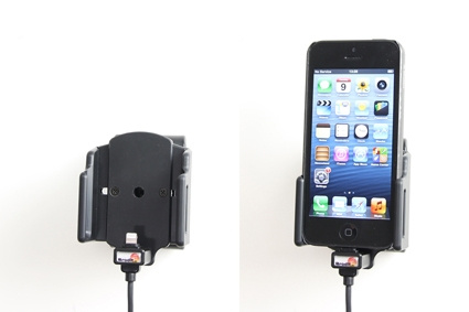 Brodit Aktivhalterung mit USB-Kabel und Zigarettenanzünder-Adapter, Apple iPhone 5/5C/5S/SE
