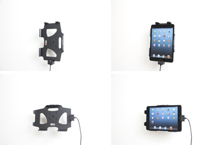 Brodit Aktivhalterung mit USB-Kabel und Zigarettenanzünder-Adapter, Apple iPad Mini (A1432, A1454, A1455)