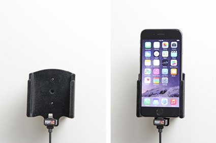 Brodit Aktivhalterung mit USB-Kabel und Zigarettenanzünder-Adapter, Apple iPhone 6/6S/7