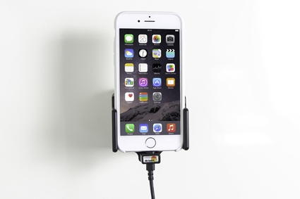 Brodit Aktivhalterung mit USB-Kabel und Zigarettenanzünder-Adapter, Apple iPhone 6/6S/7/8/SE 2nd Gen 2020/X/Xs