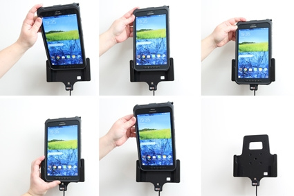 Brodit Aktivhalterung mit USB-Kabel und Zigarettenanzünder-Adapter, Samsung Galaxy Tab Active 8.0 SM-T365