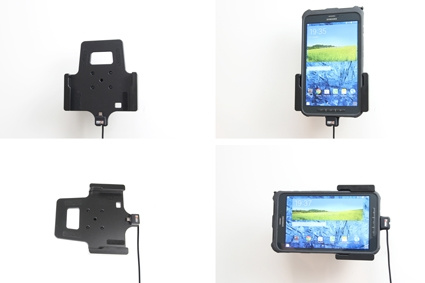 Brodit Aktivhalterung mit USB-Kabel und Zigarettenanzünder-Adapter, Samsung Galaxy Tab Active 8.0 SM-T365