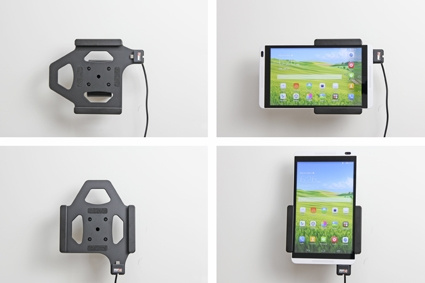 Brodit Aktivhalterung mit USB-Kabel und Zigarettenanzünder-Adapter, Huawei MediaPad M1 8.0