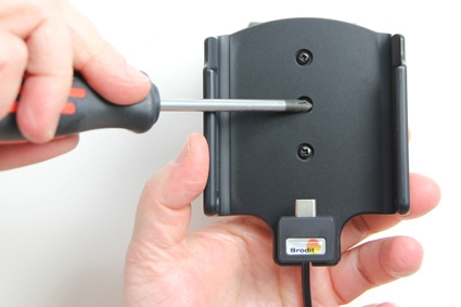 Brodit Aktivhalter mit USB-Kabel und Zigarettenanzünderadapter, Samsung Galaxy S8+