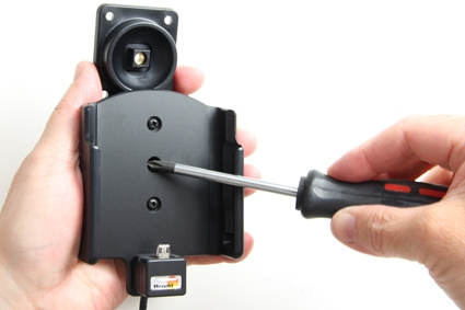 Brodit Aktivhalter mit USB-Kabel und Zigarettenanzünderadapter, Samsung Galaxy J3 (2016)/J5 (2017)