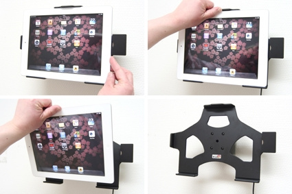 Brodit Aktivhalter zur festen Installation, Apple iPad 2 (A1395, A1396, A1397)/3rd Gen (A1416, A1430, A1403)