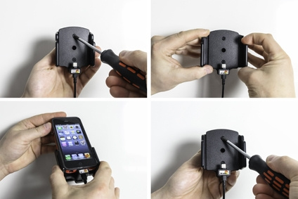 Brodit Aktivhalter zur festen Installation, Apple iPhone 12 Mini/13 Mini/5/5C/5S/SE