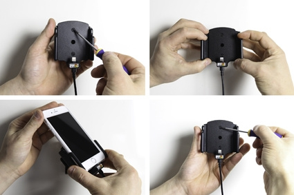 Brodit Aktivhalter zur festen Installation, Apple iPhone 6/6S/7/8/SE 2nd Gen 2020/X/Xs