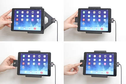 Brodit Halterung mit Schlüsselschloss, Apple iPad 5th Gen (A1822, A1823)/9.7 6th Gen (A1893, A1954)/9.7 New/Air (A1474, A1475, A1476)