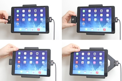 Brodit Halterung mit Schlüsselschloss, Apple iPad 5th Gen (A1822, A1823)/9.7 6th Gen (A1893, A1954)/9.7 New/Air (A1474, A1475, A1476)