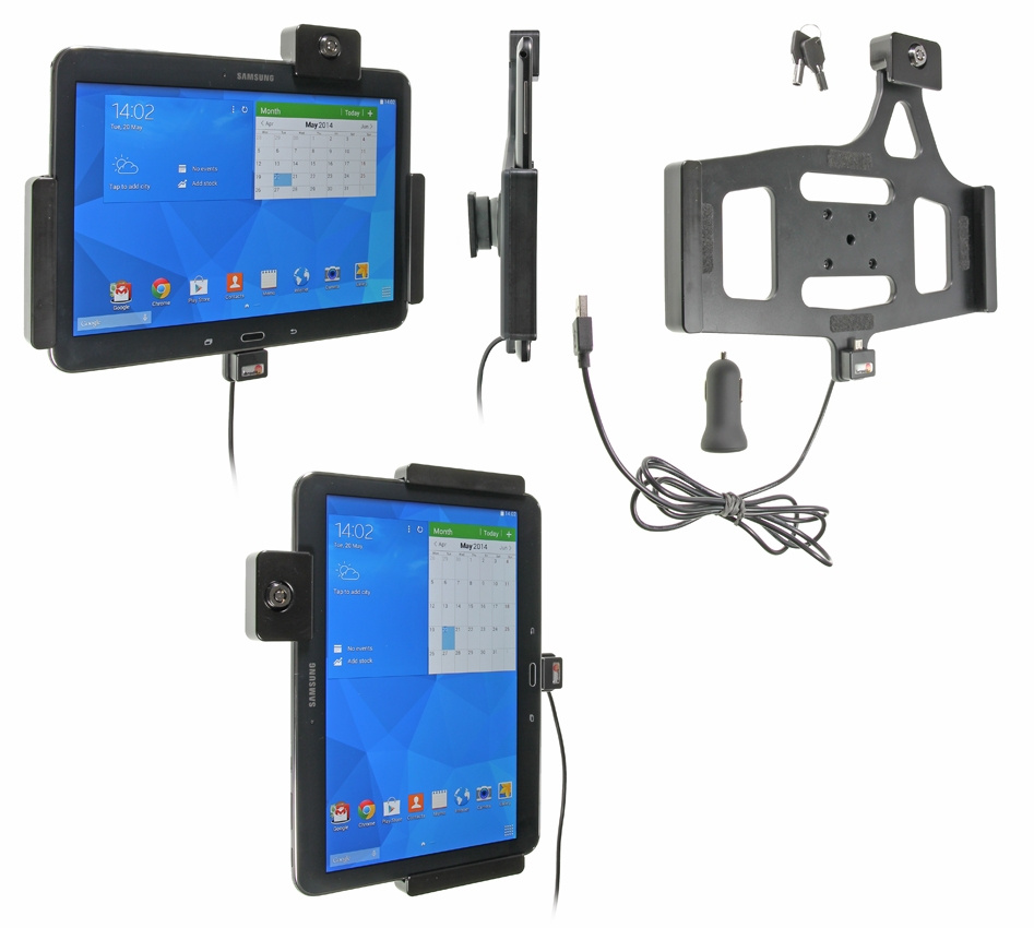 Brodit Halterung mit Schlüsselschloss, Samsung Galaxy Tab 4 10.1 SM-T530/SM-T531/SM-T535