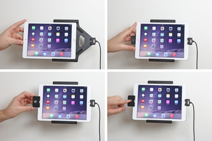 Brodit Halterung mit Schlüsselschloss, Apple iPad Air 2 (A1566, A1567)/Pro 9.7 (A1673, A1674, A1675)