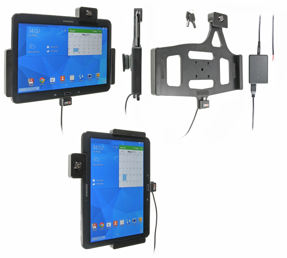 Brodit Halterung mit Schlüsselschloss, Samsung Galaxy Tab 4 10.1 SM-T530/SM-T531/SM-T535