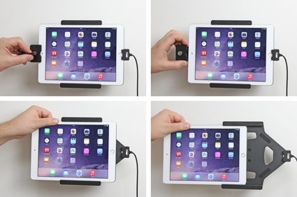 Brodit Halterung mit Schlüsselschloss, Apple iPad Air 2 (A1566, A1567)/Pro 9.7 (A1673, A1674, A1675)