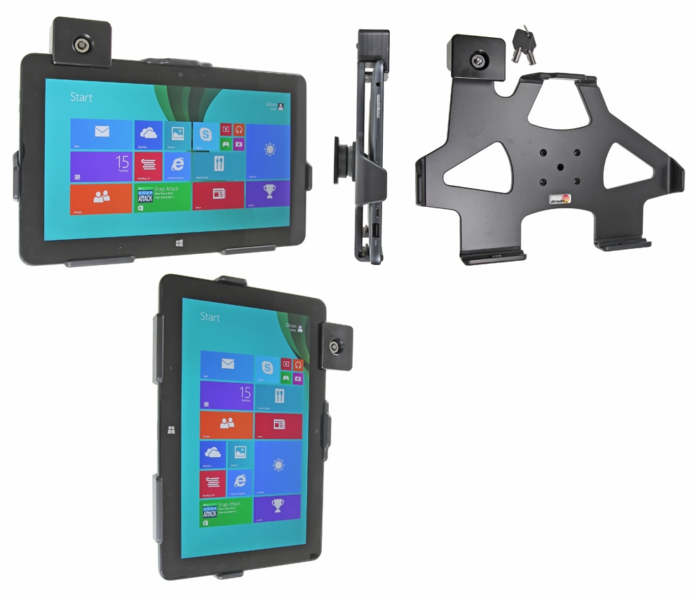 Brodit Halterung mit Schlüsselschloss, Dell Venue 11 Pro (Model 5130)/Pro, New (Model 7140)