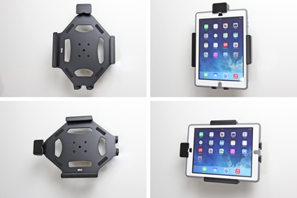 Brodit Halterung mit Feder-Schloss, Apple iPad 5th Gen (A1822, A1823)/9.7 6th Gen (A1893, A1954)/9.7 New/Air (A1474, A1475, A1476)