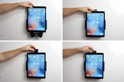 Brodit Halterung mit Feder-Schloss, Apple iPad Pro 12.9 (A1584, A1652, A1670, A1671)