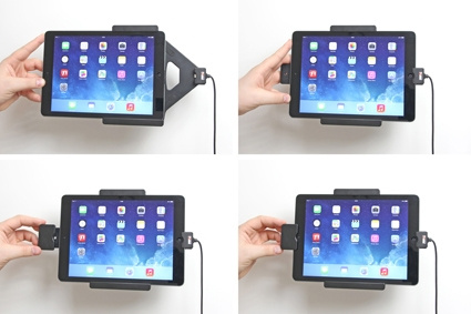 Brodit Halter mit Federverriegelung, Apple iPad 5th Gen (A1822, A1823)/9.7 6th Gen (A1893, A1954)/9.7 New/Air (A1474, A1475, A1476)